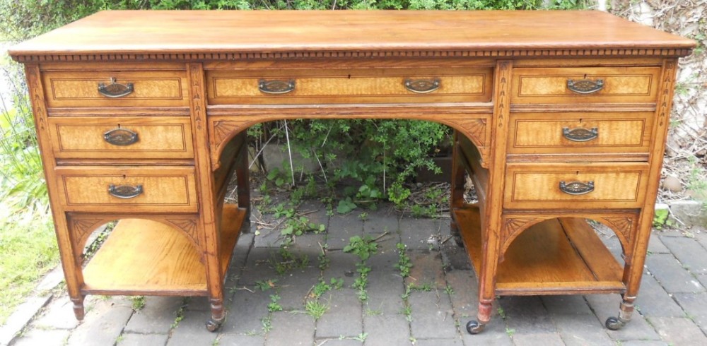 Aesthetic Movement Kneehole Writing Desk 