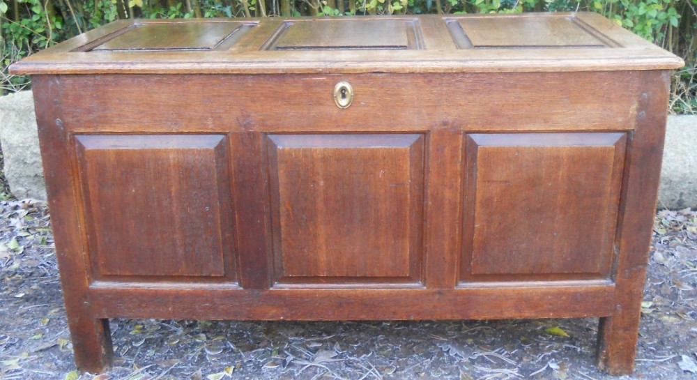 Georgian Panelled Oak Blanket Chest 