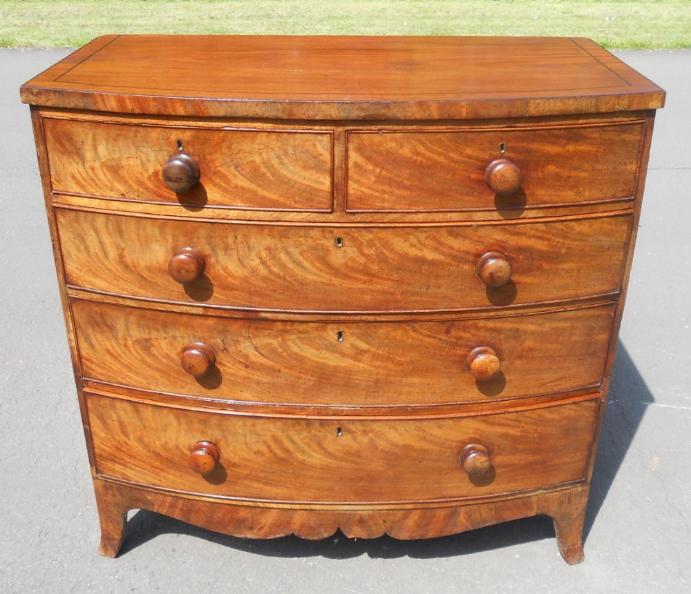 Georgian Mahogany Bowfront Chest of Drawers 