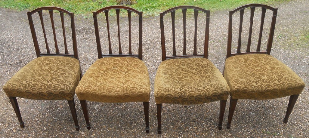 Set of Four Georgian Mahogany Dining Chairs 
