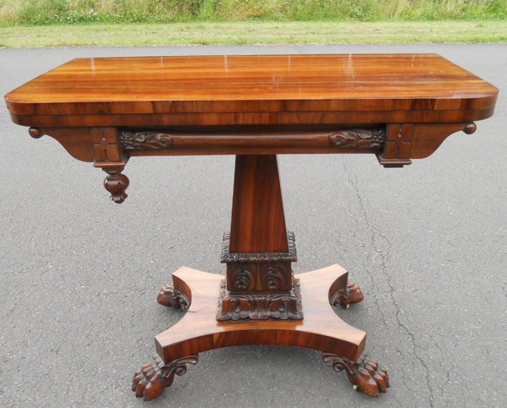 Regency Mahogany Foldover Card Table 