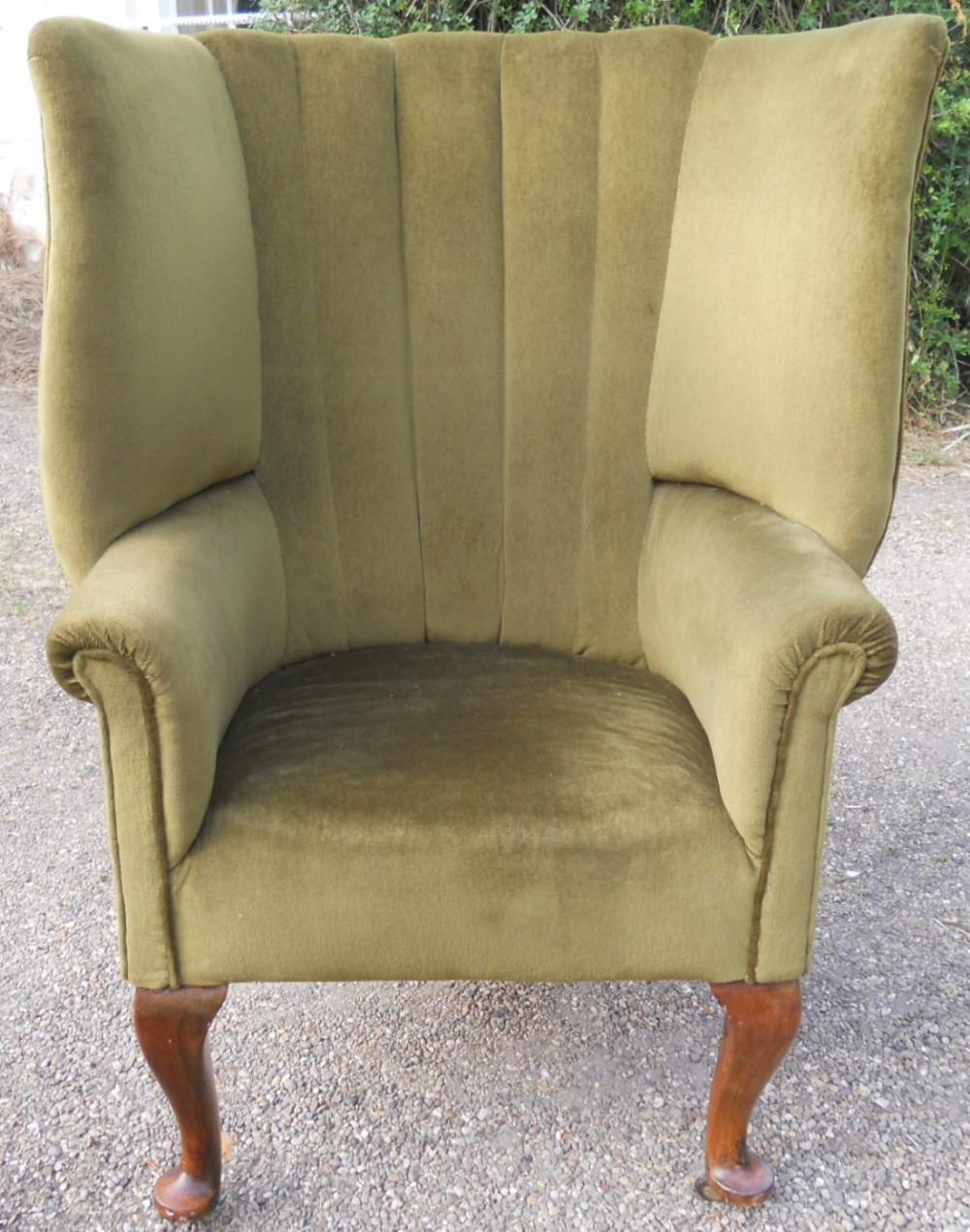 Georgian Style Wing Upholstered Armchair