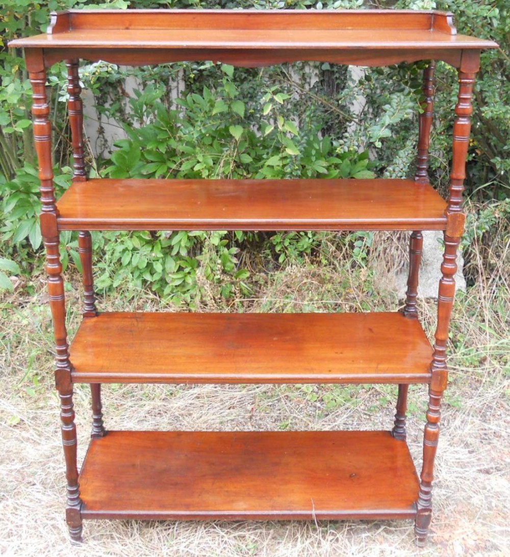 Victorian Four Tier Mahogany Stand
