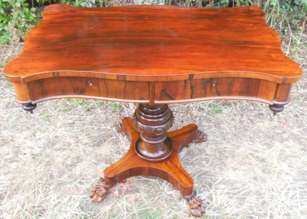 Victorian Rosewood Shaped Top Centre Table 