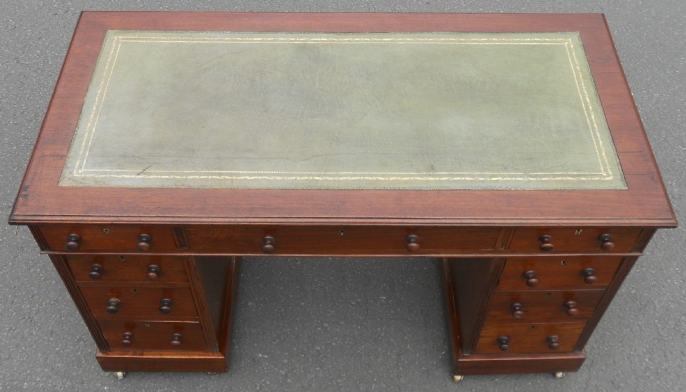 Victorian Mahogany Kneehole Writing Desk  View IV