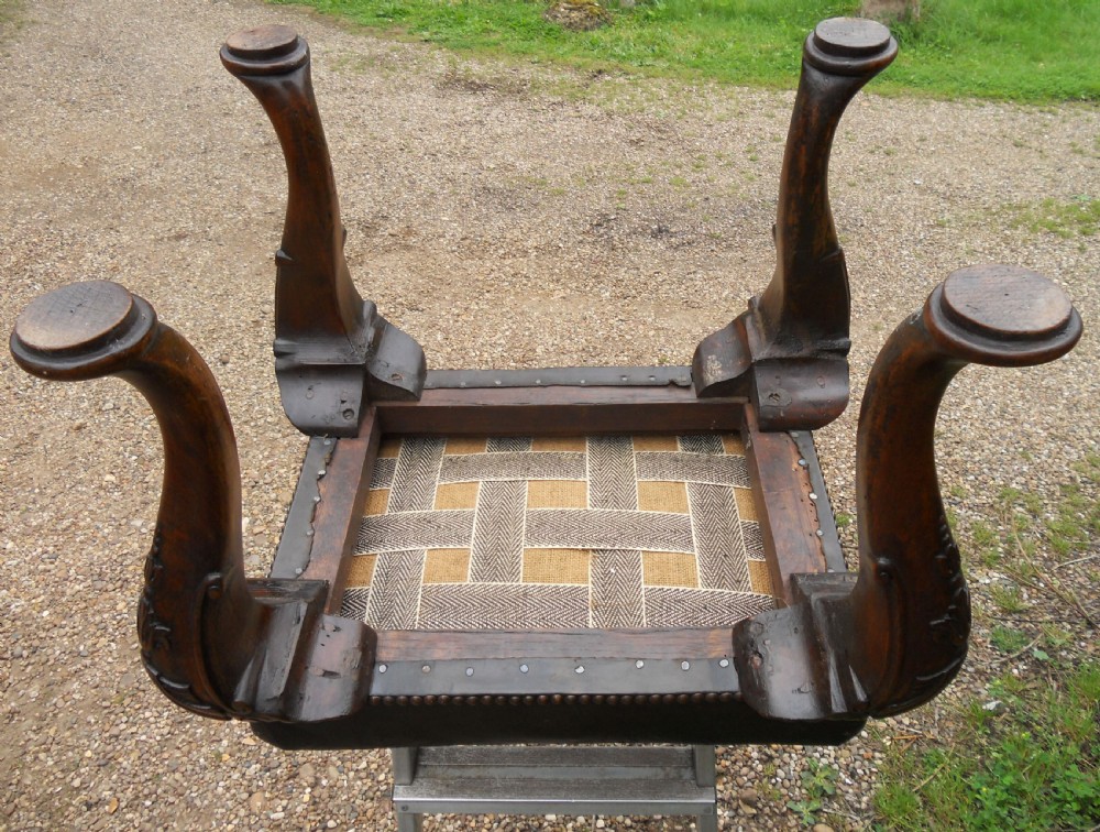 Mahogany Framed Upholstered Dressing Stool  View XI