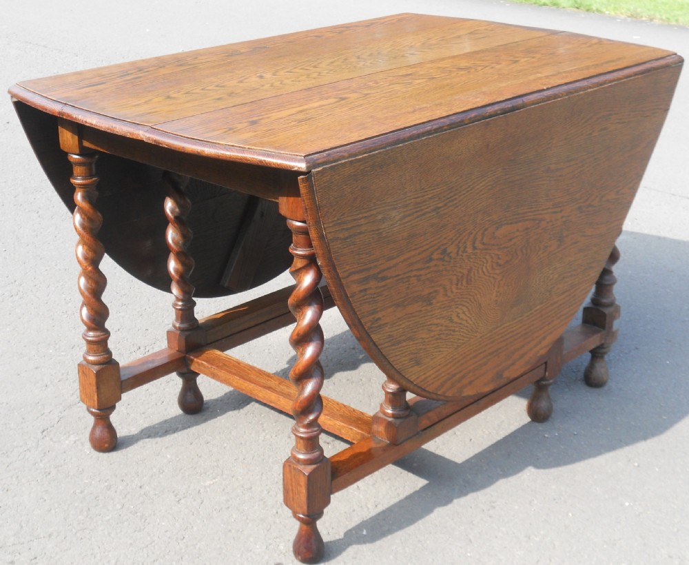 Extra Large Oak Gateleg Dining Table 