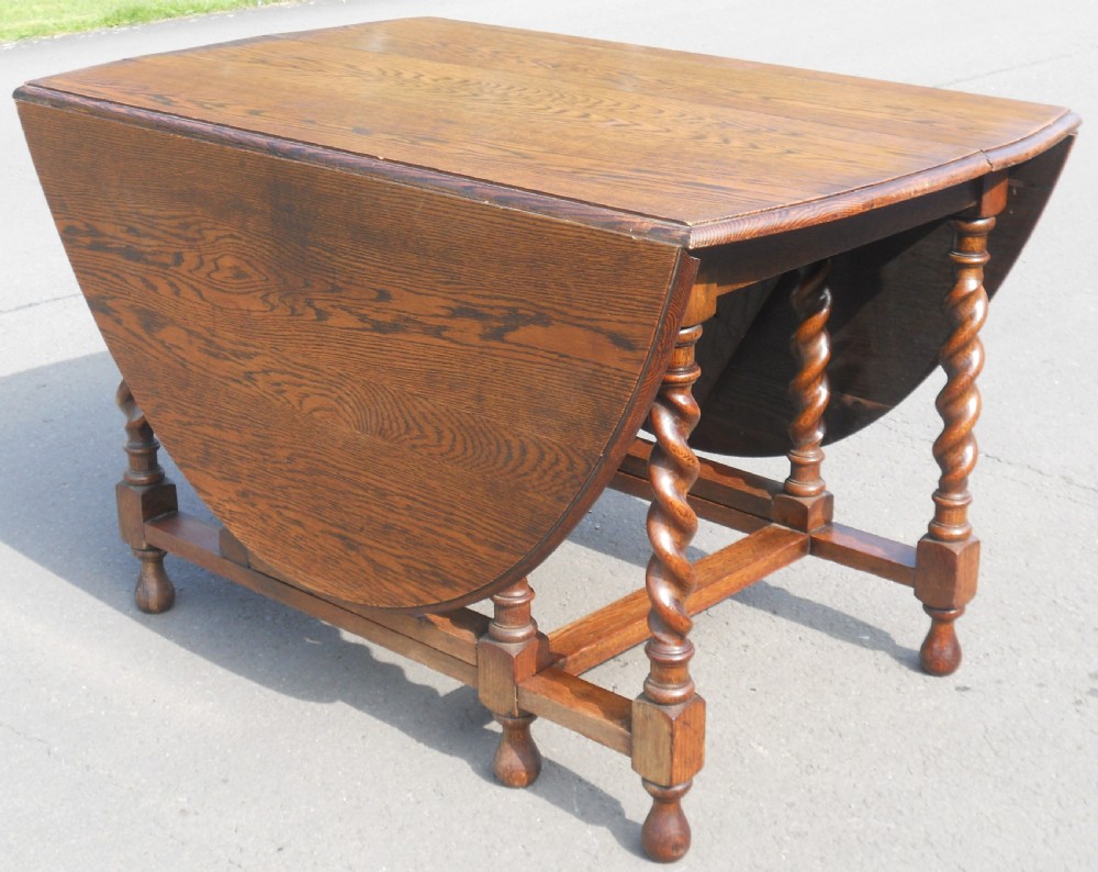 Extra Large Oak Gateleg Dining Table  View III