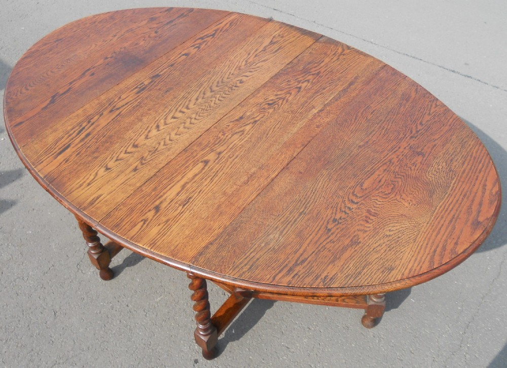 Extra Large Oak Gateleg Dining Table  View VII