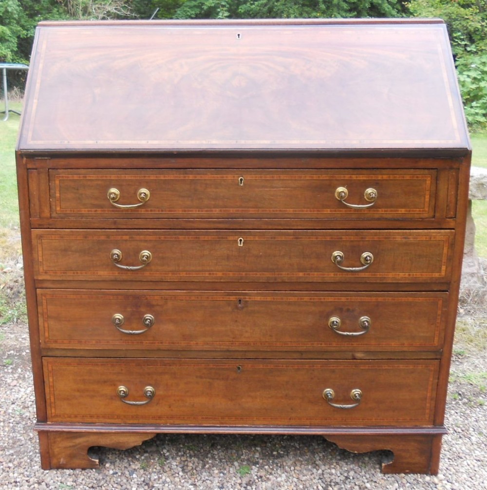 Edwardian Inlaid Mahogany Writing Bureau 