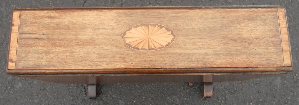 Edwardian Small Inlaid Mahogany Dropleaf Coffee Table  View VIII