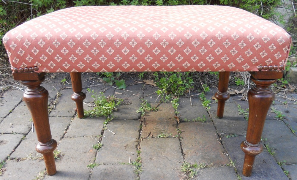 Victorian Upholstered Stool  View II