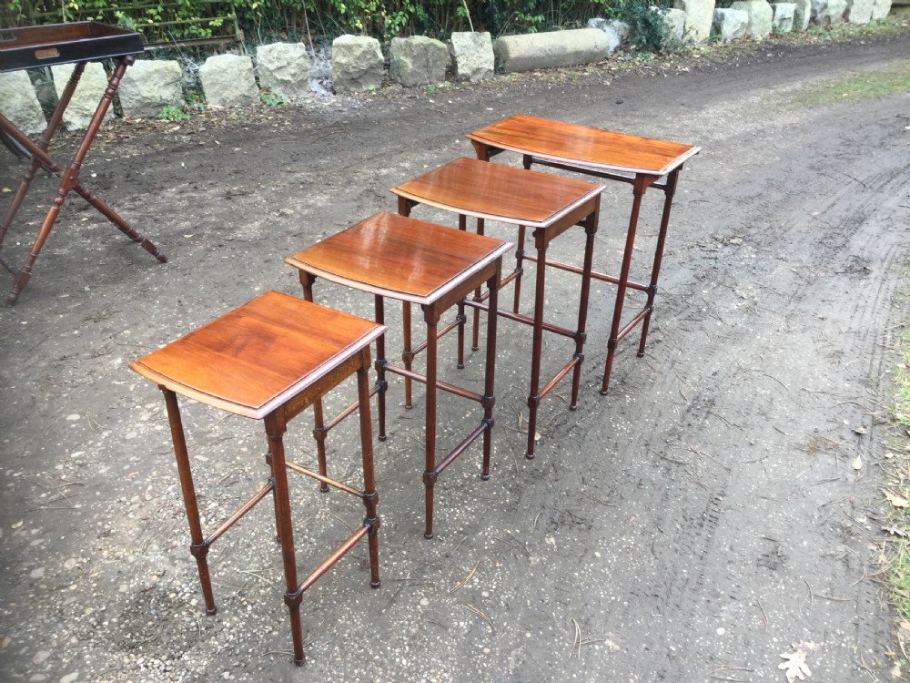 Edwardian Nest of Four Mahogany Coffee Tables View X