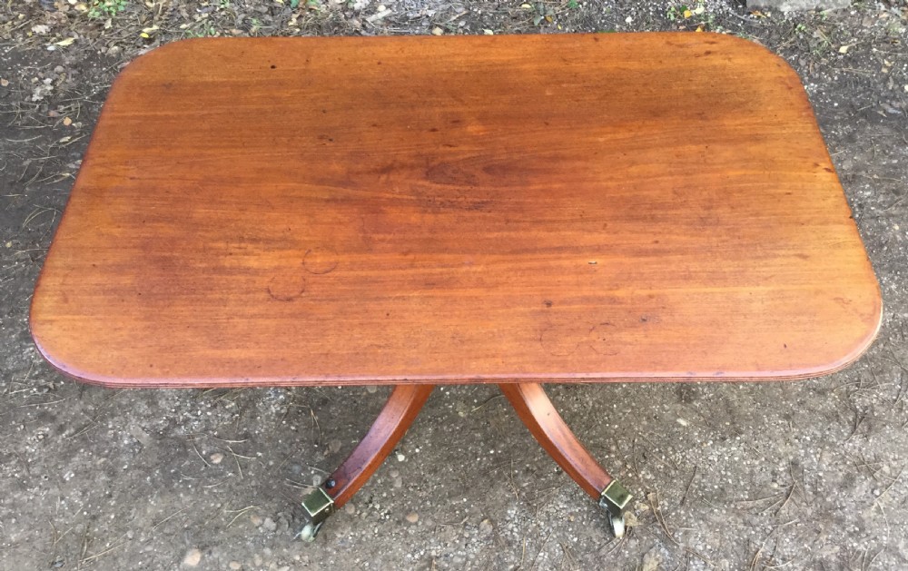 Georgian Mahogany Pedestal Breakfast Table View VI