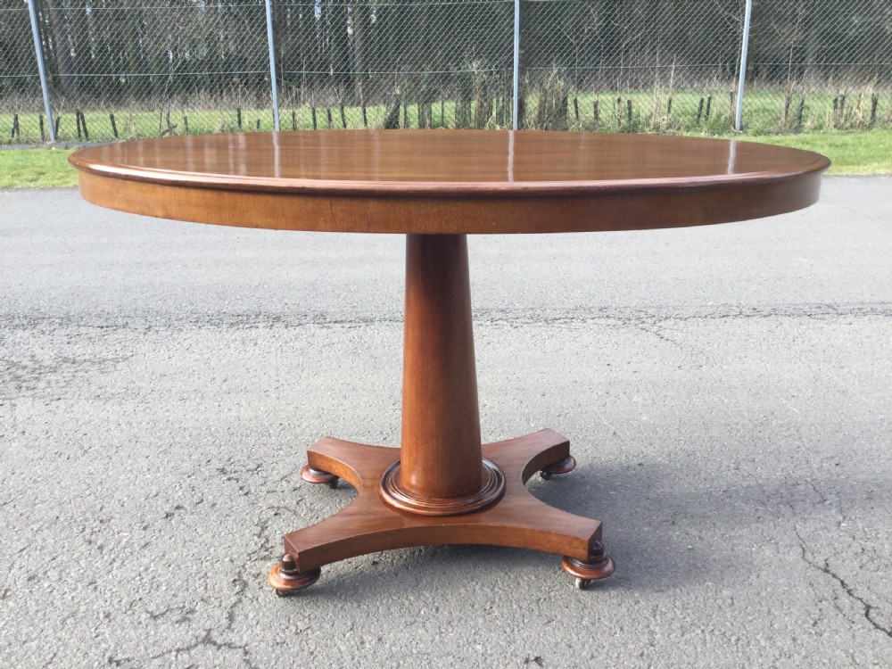 Victorian Oval Mahogany Pedestal Breakfast Table  View V