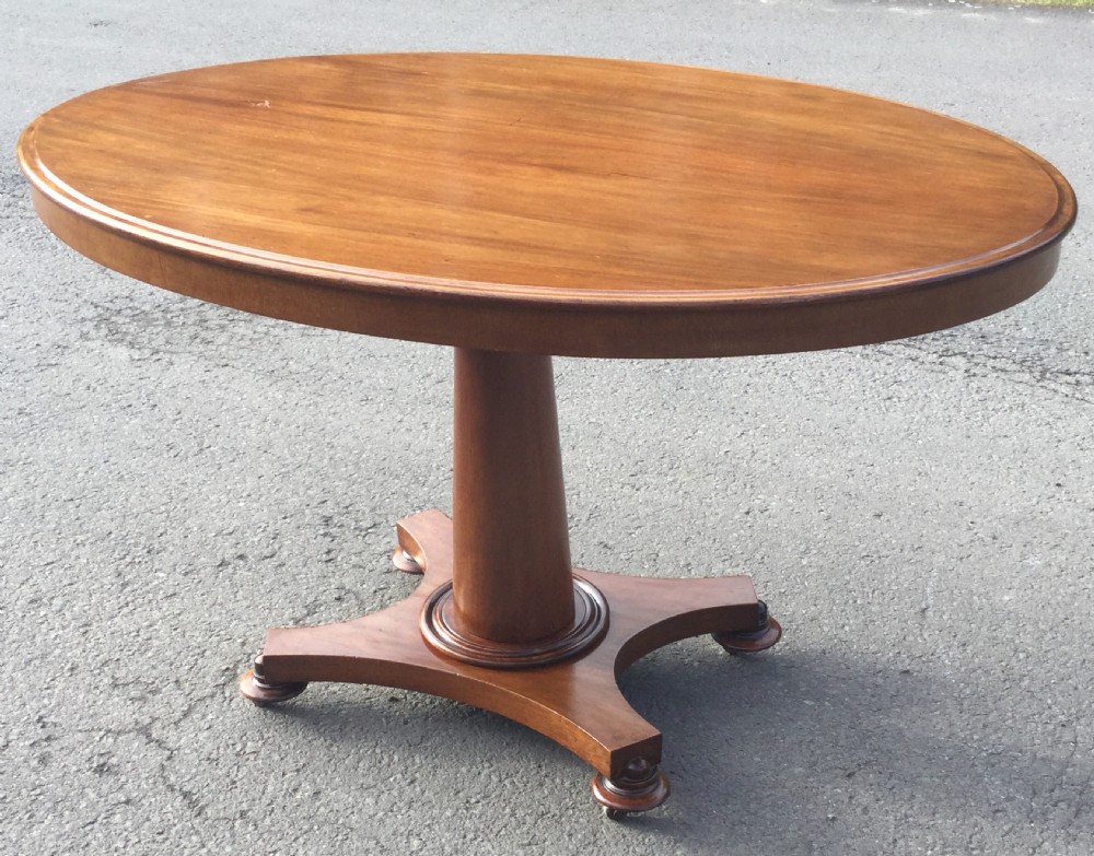 Victorian Oval Mahogany Pedestal Breakfast Table  View VII
