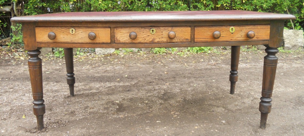 Victorian Large Oak Writing Table  View V