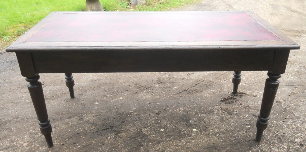 Victorian Large Oak Writing Table  View IX