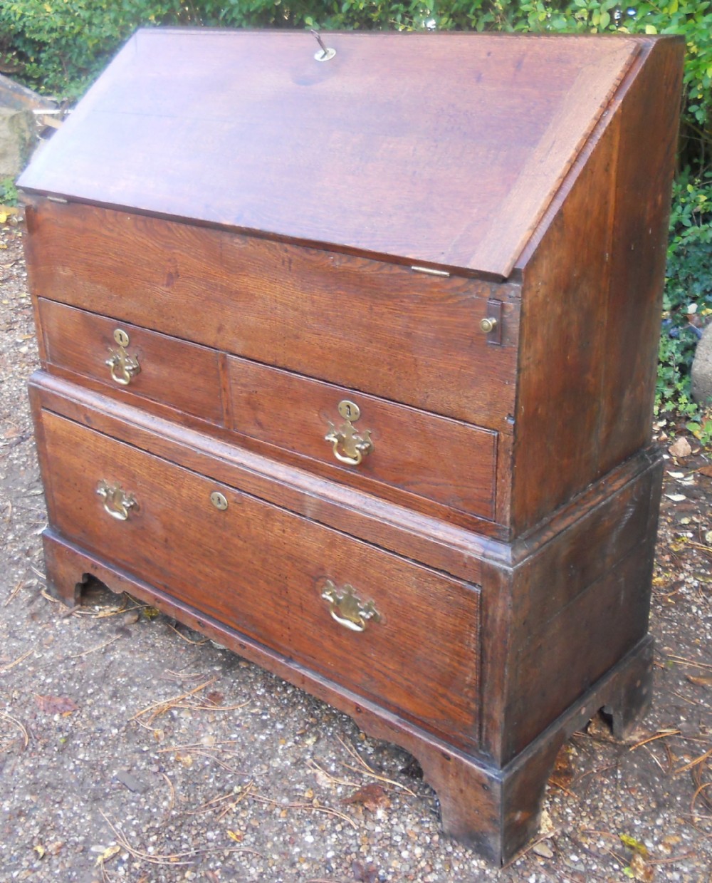 Georgian Oak Two Part Bureau