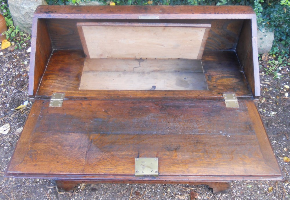 Georgian Oak Two Part Bureau View VII