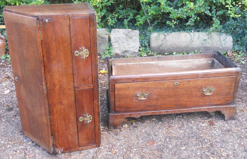 Georgian Oak Two Part Bureau View X