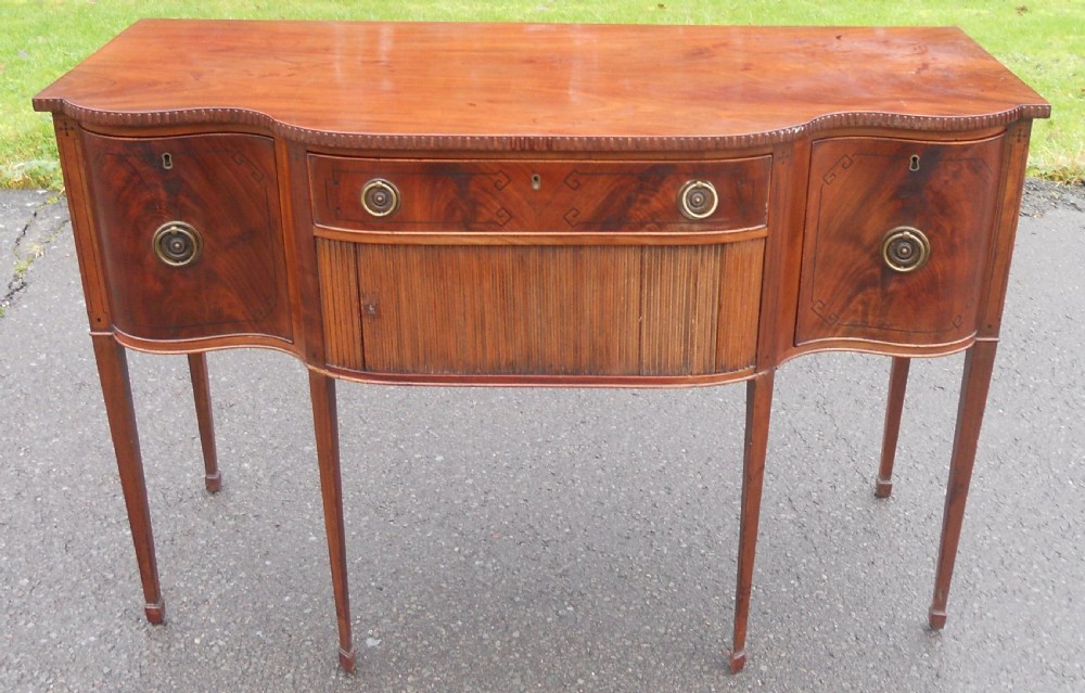 Georgian Mahogany Shaped Front Sideboard  View IV