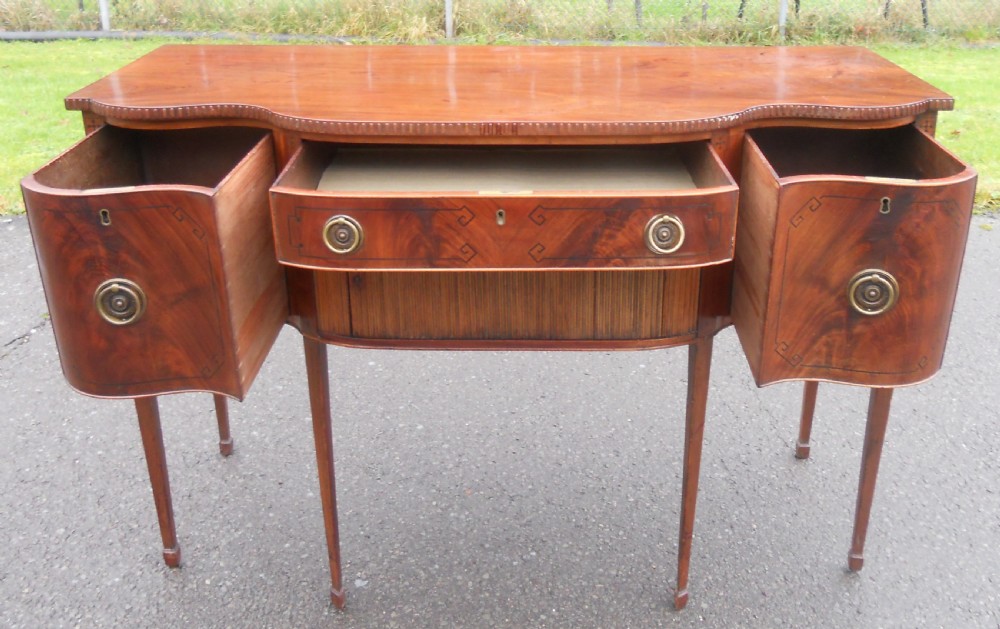 Georgian Mahogany Shaped Front Sideboard  View VIII