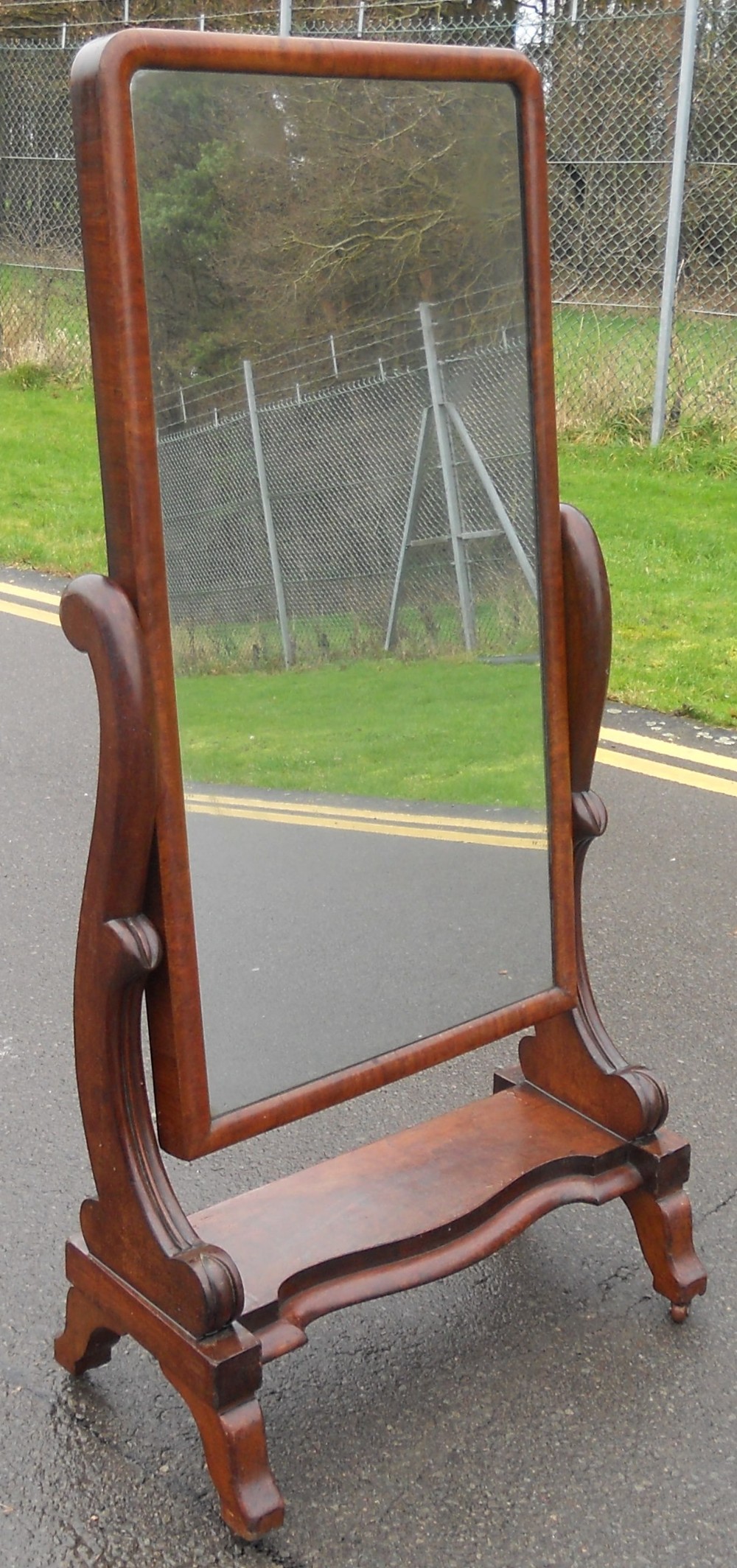 Victorian Mahogany Cheval Mirror