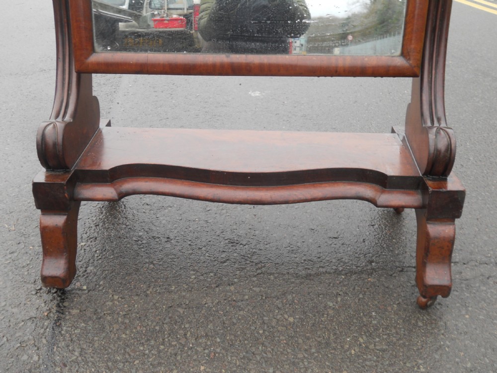 Victorian Mahogany Cheval Mirror View VI