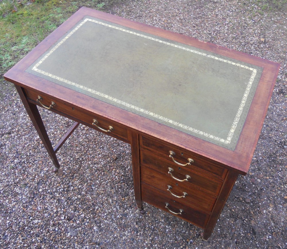 Edwardian Inlaid Mahogany Small Writing Desk  View IV