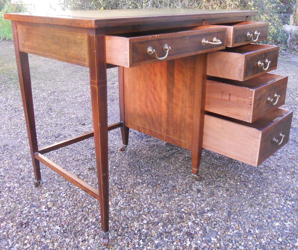Edwardian Inlaid Mahogany Small Writing Desk  View VI