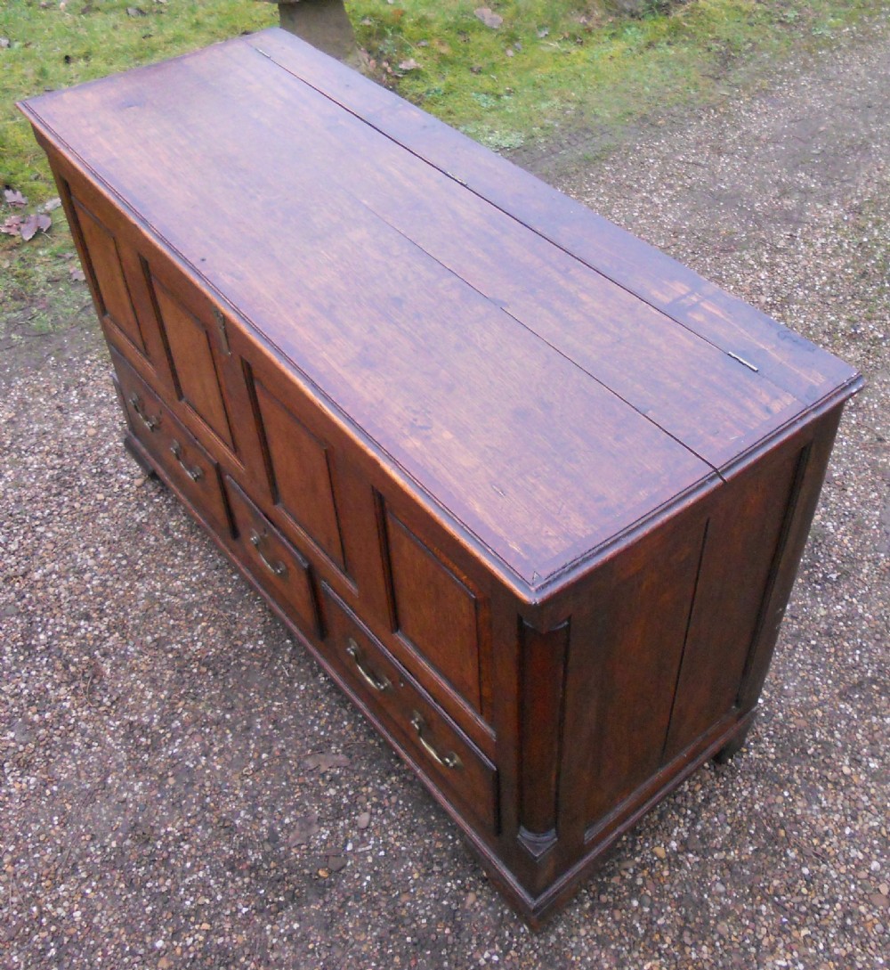 Georgian Lancashire Panelled Oak Mule Chest  View VII
