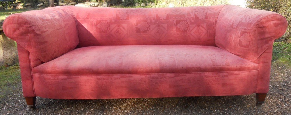 Edwardian Upholstered Chesterfield Settee View II
