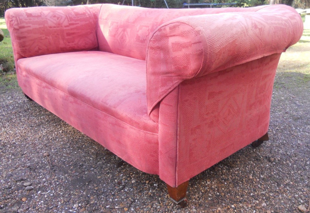 Edwardian Upholstered Chesterfield Settee View VII