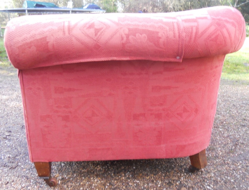 Edwardian Upholstered Chesterfield Settee View VIII