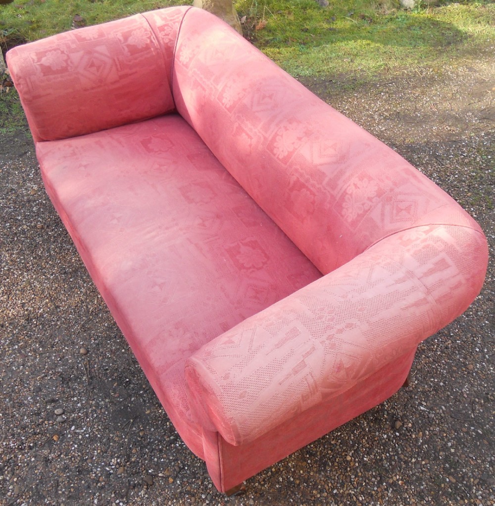 Edwardian Upholstered Chesterfield Settee View IX
