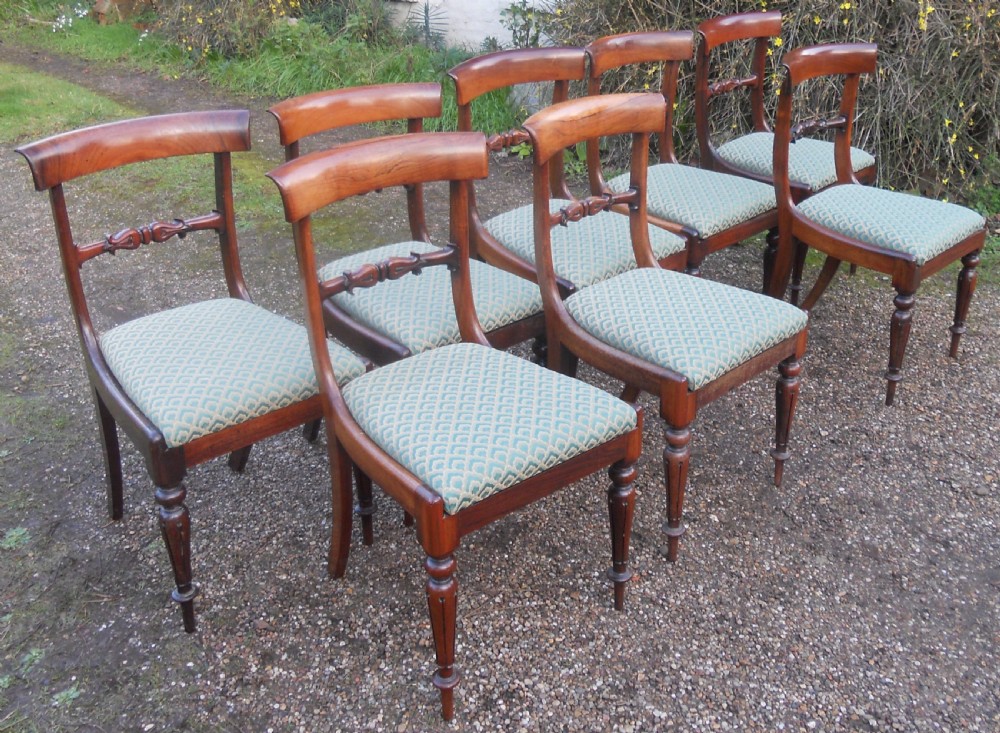 Set of Eight William IV Rosewood Dining Chairs  View II