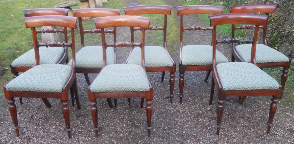 Set of Eight William IV Rosewood Dining Chairs  View V
