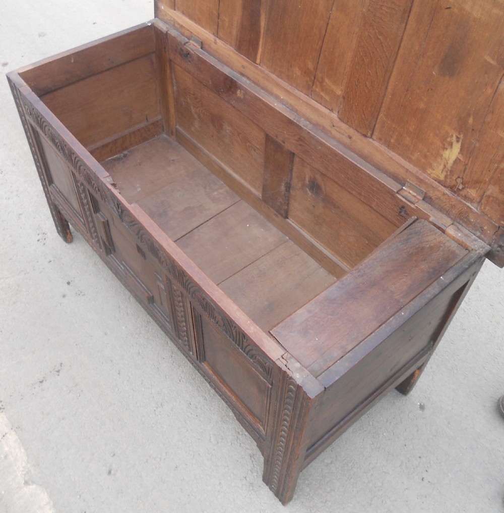 Antique Oak Blanket Chest View IV