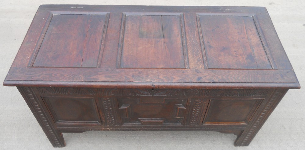 Antique Oak Blanket Chest View IX
