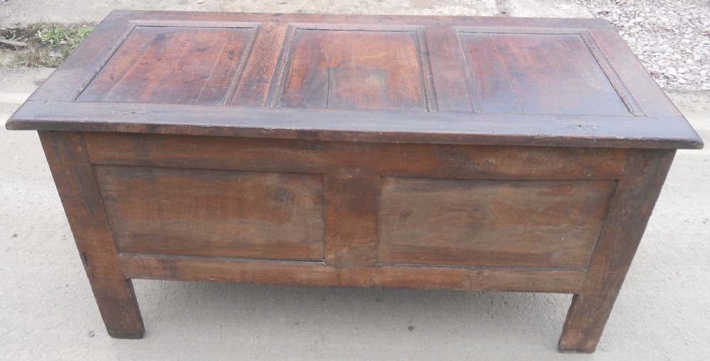 Antique Oak Blanket Chest View X