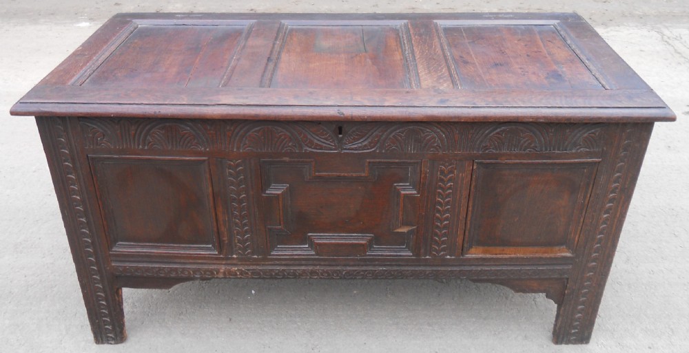 Antique Oak Blanket Chest View XI