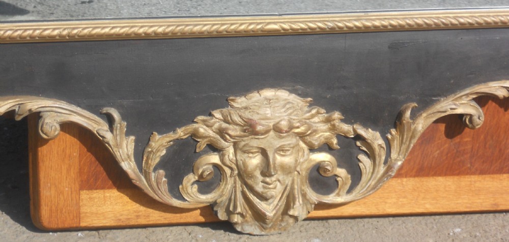 Large Gilt and Black Overmantle Mirror View V