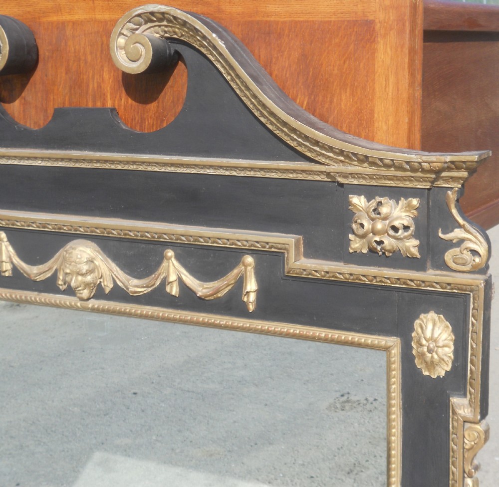 Large Gilt and Black Overmantle Mirror View VII