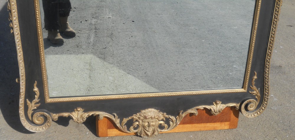 Large Gilt and Black Overmantle Mirror View VIII