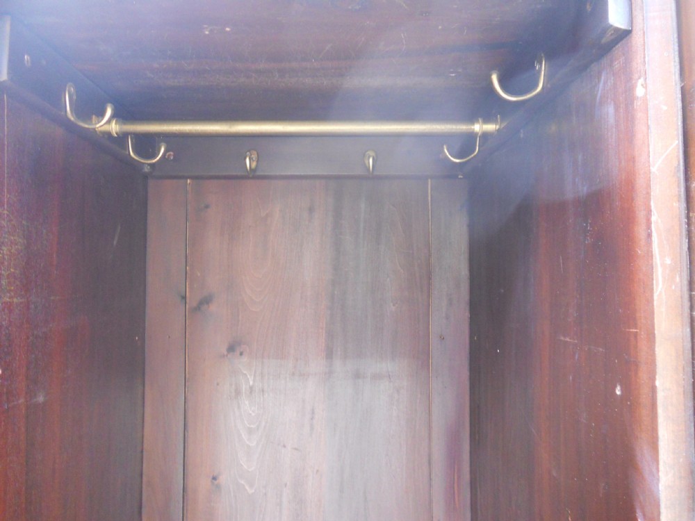 Edwardian Mahogany Triple Wardrobe View X