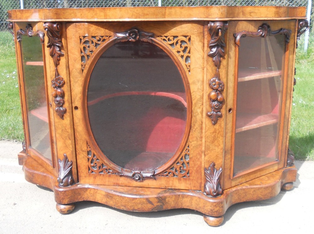 Victorian Marble Top Walnut Side Cabinet  View IX