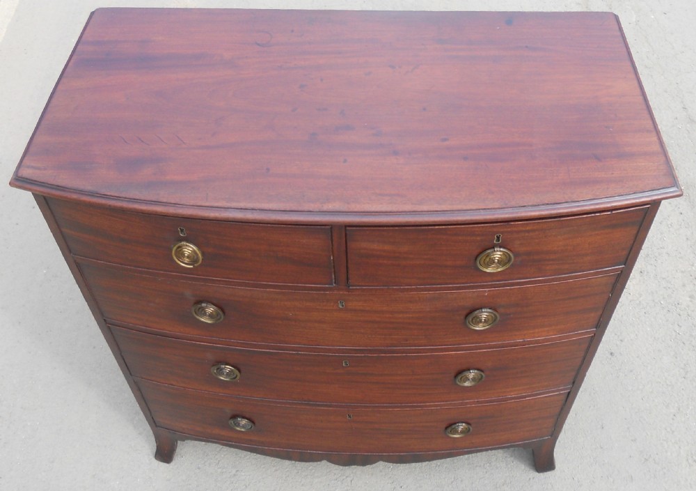 Georgian Mahogany Bowfront Chest of Drawers View VIII