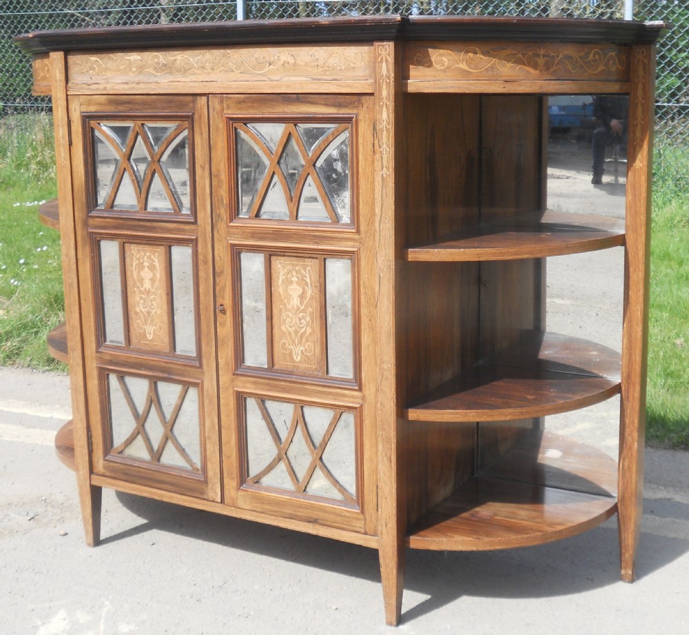 Edwardian Rosewood Inlaid Chiffonier View II