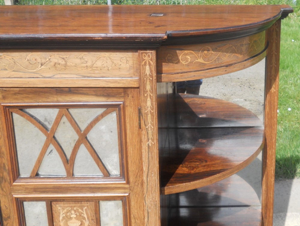 Edwardian Rosewood Inlaid Chiffonier View III